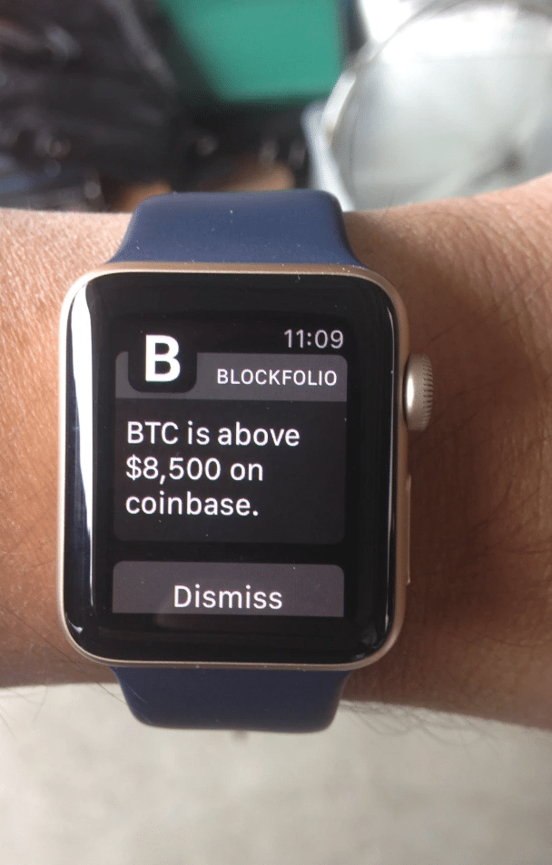 review of blockfolio showing watch